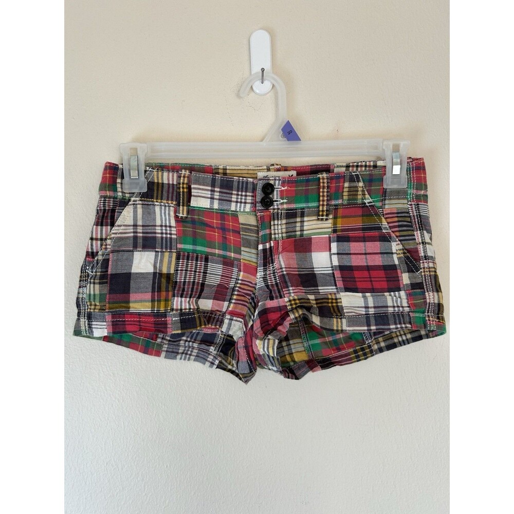 American Eagle Outfitters Plaid Multicolor Cotton Shorts